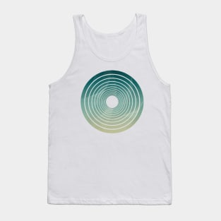 Blue gold Geometric circle abstract Tank Top